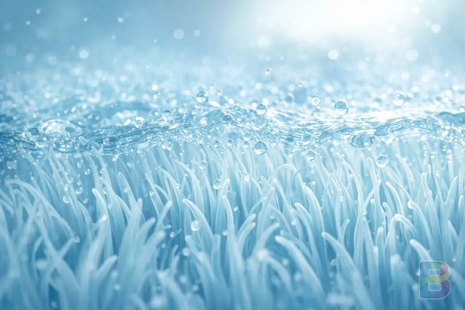 photorealistic, microscopic view of healthy respiratory cilia moving fluid, clean medical visualization, soft blue and white lighting, high quality